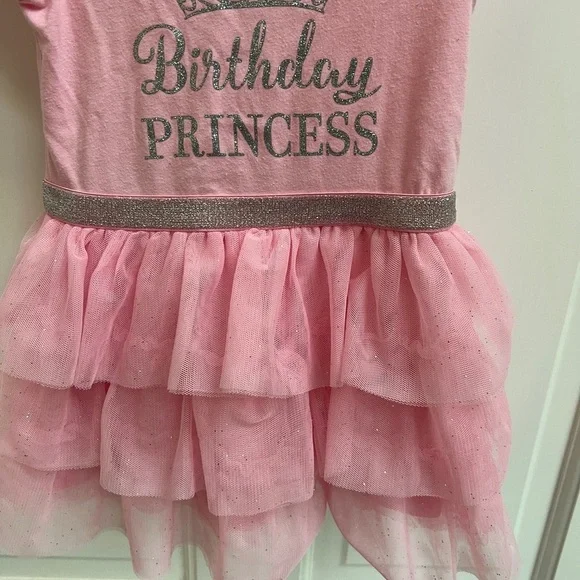 Children’s Place 2T Pink and Silver Sparkle Birthday Girls Princess Dress - Picture 3 of 5